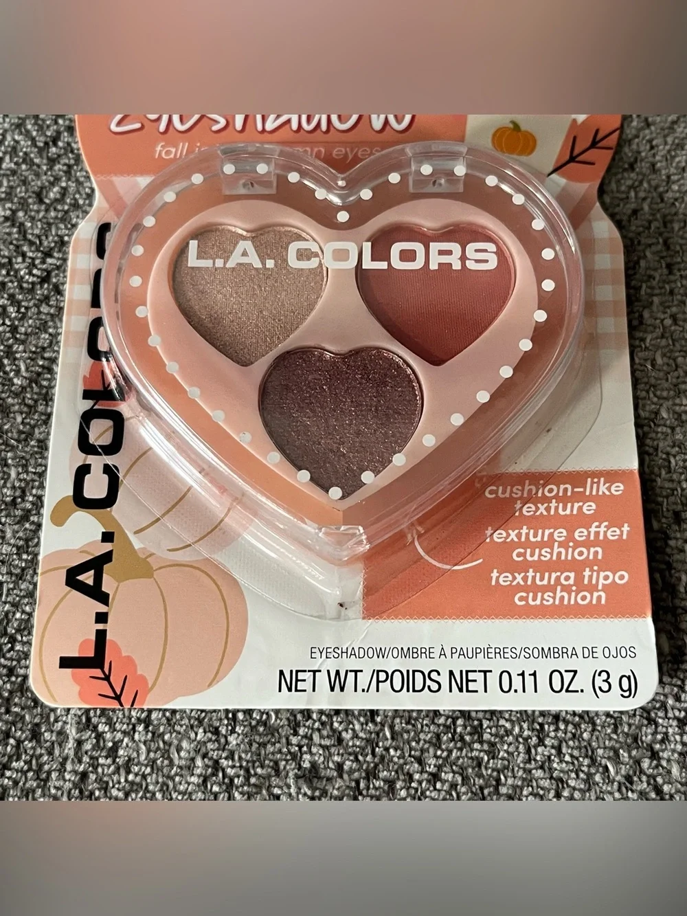 La Colors Pumpkin Spice Everything Nice Heart Eyeshadow Palette Fall Autumn